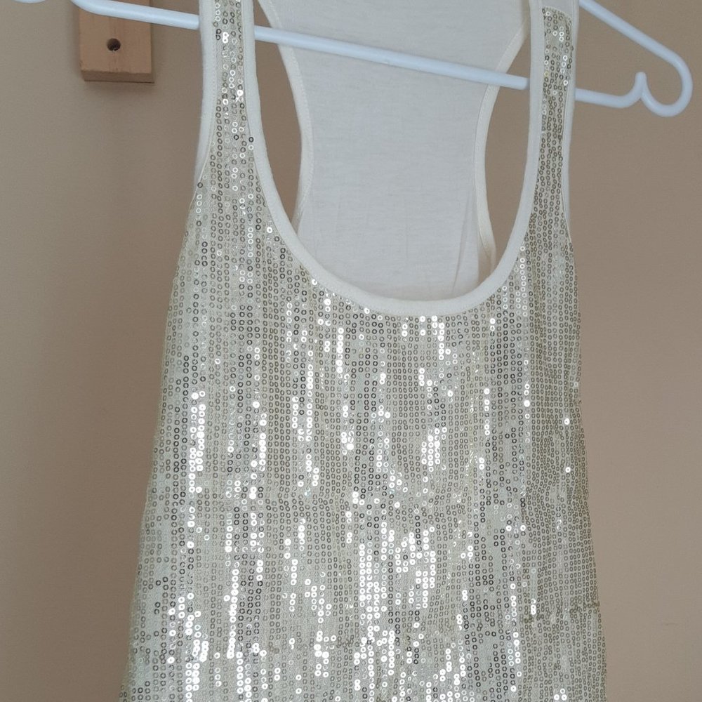 Small Light Gold Sequin Tank Top